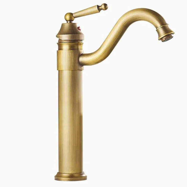 

European style antique brass basin hot and cold faucet washbasin basin faucet
