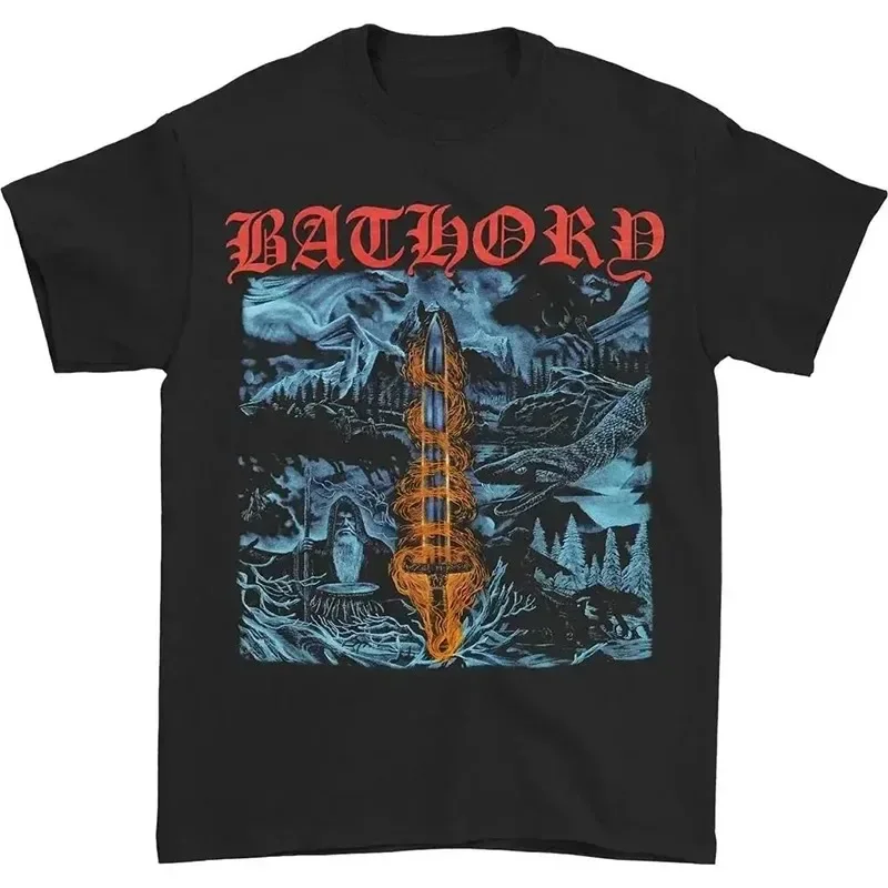 Bathory Black Metal Venom T-shirt Summer Oversized Men Short Sleeves Tees Cotton Tshirt Casual Hip Hop Women T Shirt Streetwear