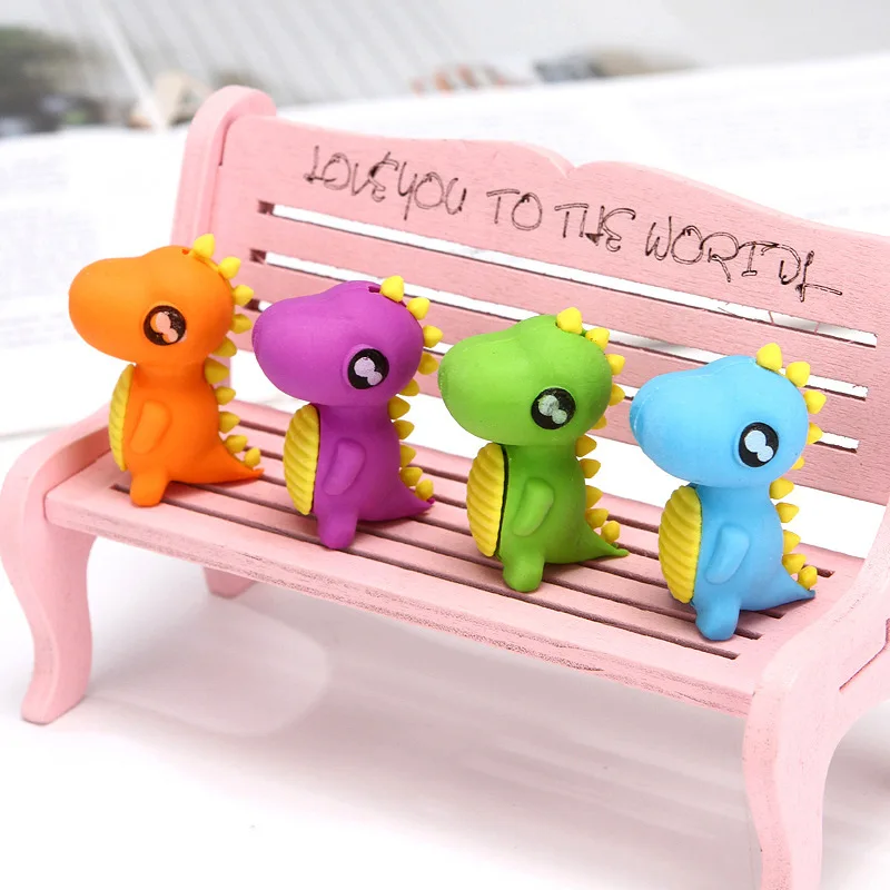 

Офисные школьные принадлежности с изображением динозавра из мультфильма, 3D креативные ластики для детей и студентов, оптовая продажа школьных принадлежностей Kawai