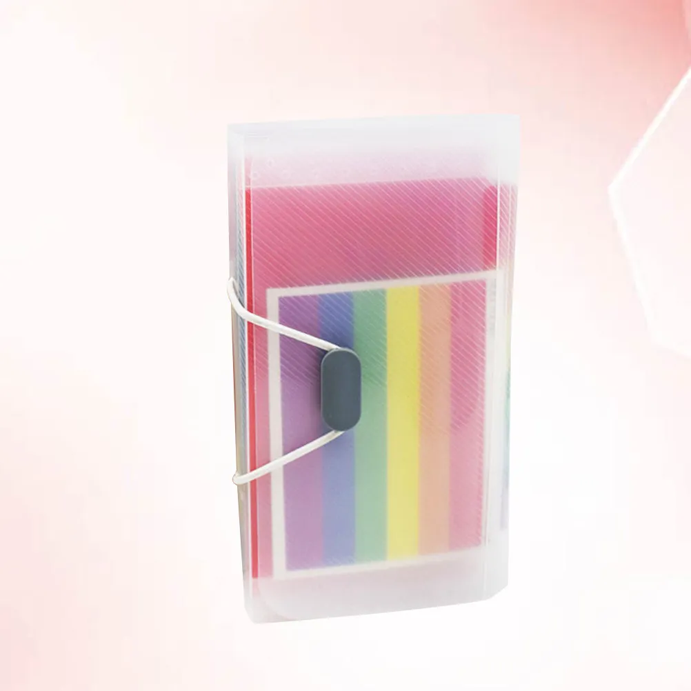 

Portable Rainbow Ticket Holder Accordion Folder 13 Pockets Elastic Band Plastic File Folder Organizer Document Storage