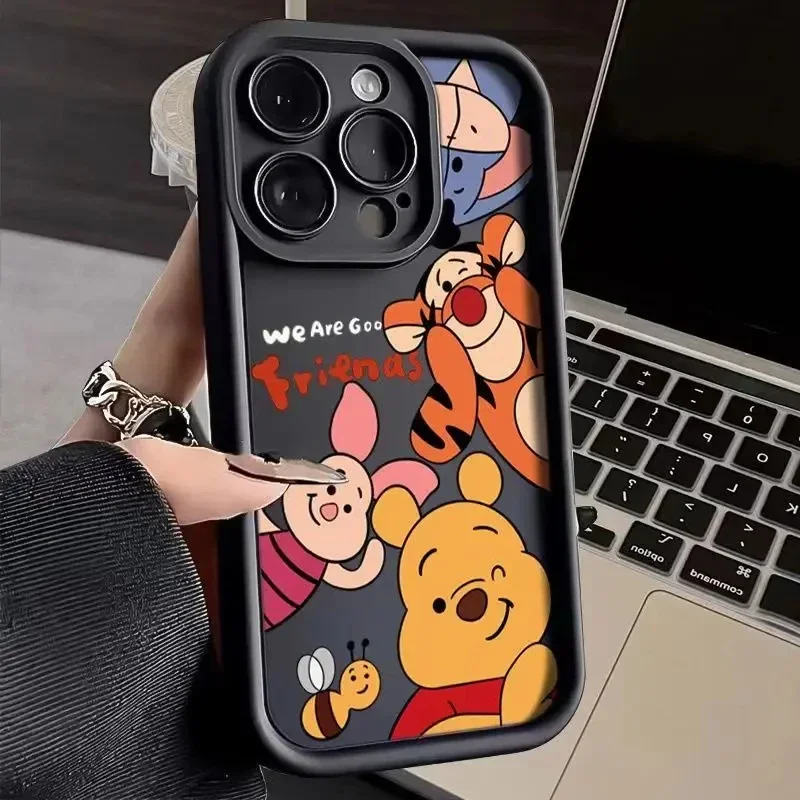 Чехол для телефона Winnie Pooh Luxtury для Xiaomi Mi 14 11 Lite 12T POCO M6 F4 F5 X3 X4 X5 GT 5G, мягкая задняя крышка из ТПУ