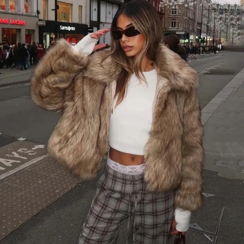 

Tuularose Autumn Winter Women's Fur Coat Fashion Thick Warm Loose Fluffy Fur Jacket New Unique Office Lady 2026 Female Outerwear