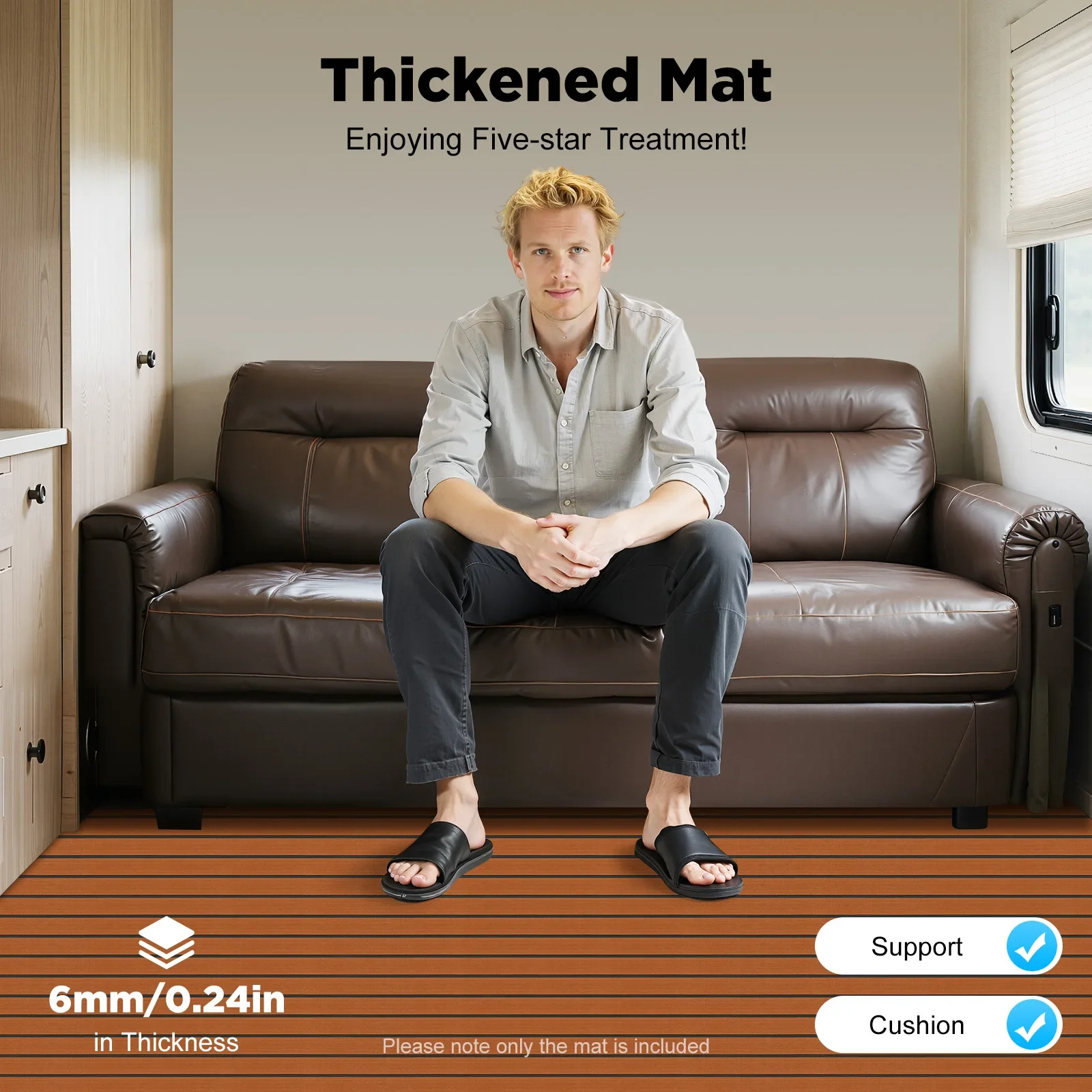 إيفا رغوة قارب الأرضيات حصيرة عدم الانزلاق التزيين ورقة 240x60 سنتيمتر ، ذاتية اللصق البحرية حصيرة لسطح القارب RV يخت كاياك أرضية حمام السباحة