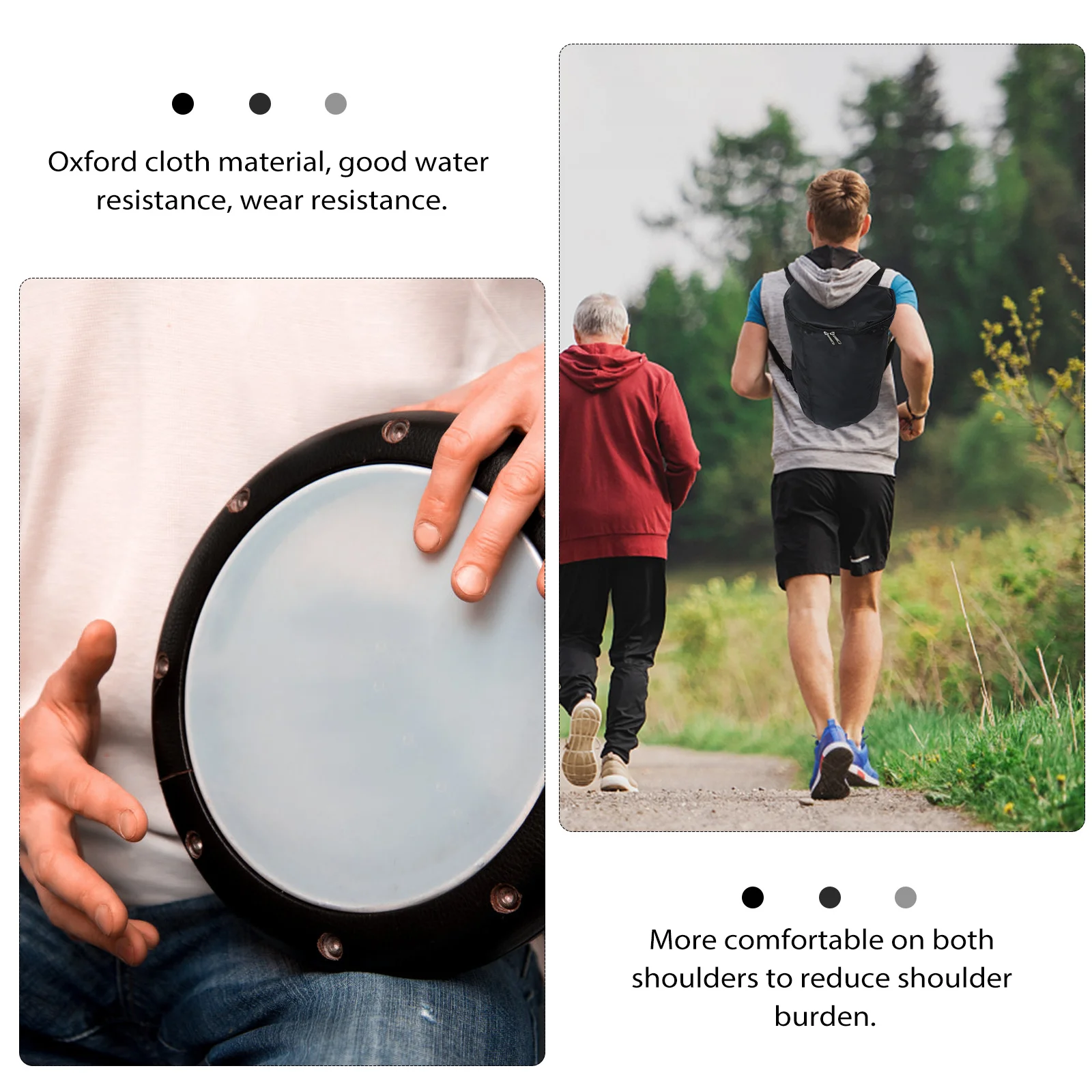 

1Pcs Waterproof African Drum Bag Black Oxford Cloth Durable Large Capacity Drum Storage Bag Music Instrument Carrying Case