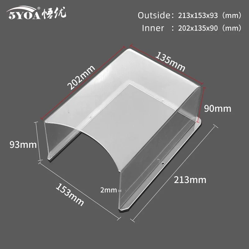 5YOA Transparent Plastic Rain Protector Rainproof Cover Waterproof Case Outdoor Protection Keypad Doorbell Card Reader Sun Shell