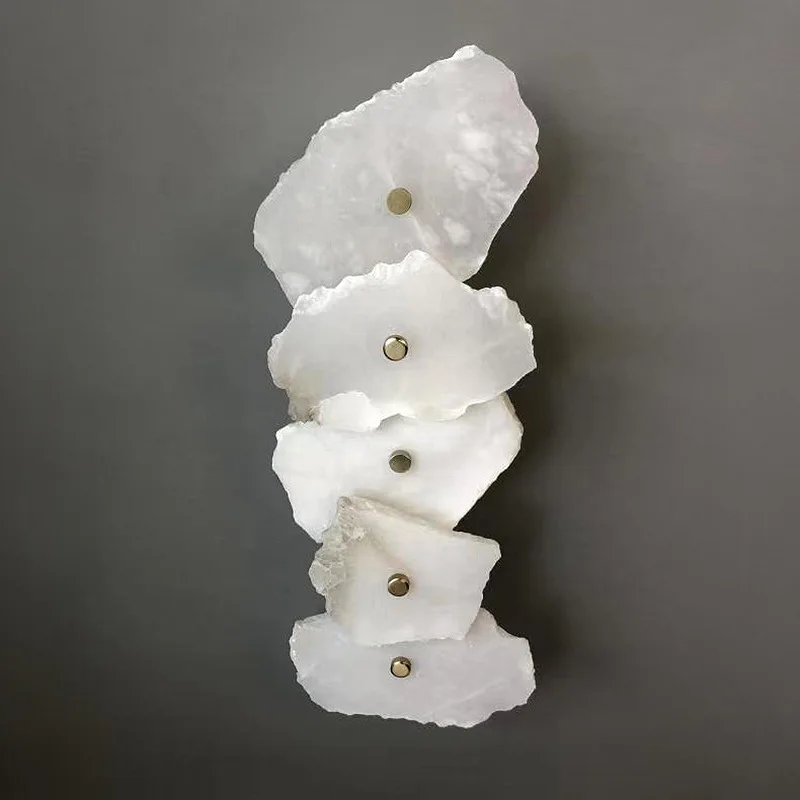 Natural Marble LED Wall Lamp Copper Luxury Novelty Lighting Sconce for Bedroom Living Dining Room Wall Decor Modern Art Design