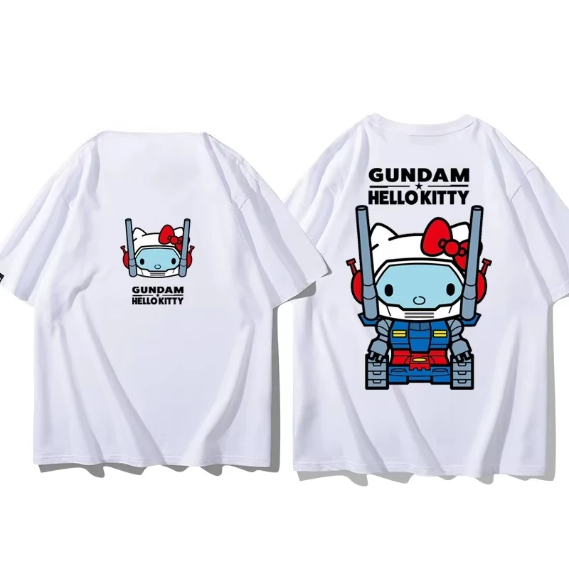 

Hello Kitty Cute Pattern 3D Printed Loose Comfortable Breathable Quick Drying Daily Casual Round Neck Short Sleeve T-shirt