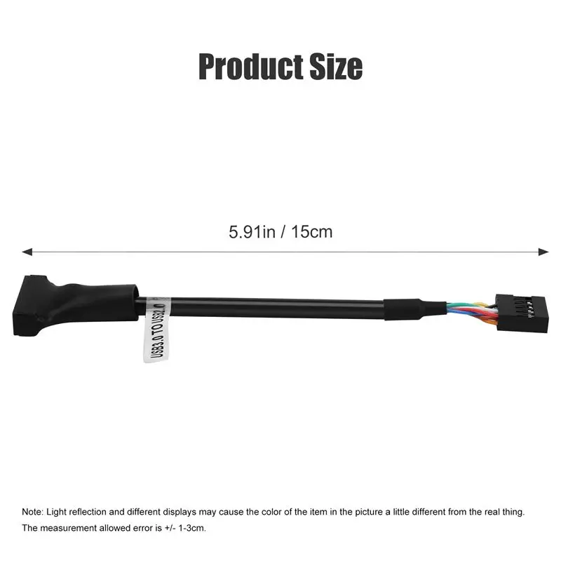 Efficient 15Cm USB 3.0 20 Pin Header Male To USB 2.0 9 Pin Female Adapter Cable