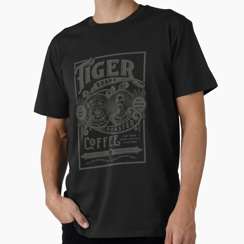 Tiger Brand Coffee Funny Monty Python Gift T-shirt Short Sleeve Tee British Comedy Graphic clothes US size Tops S-6XL