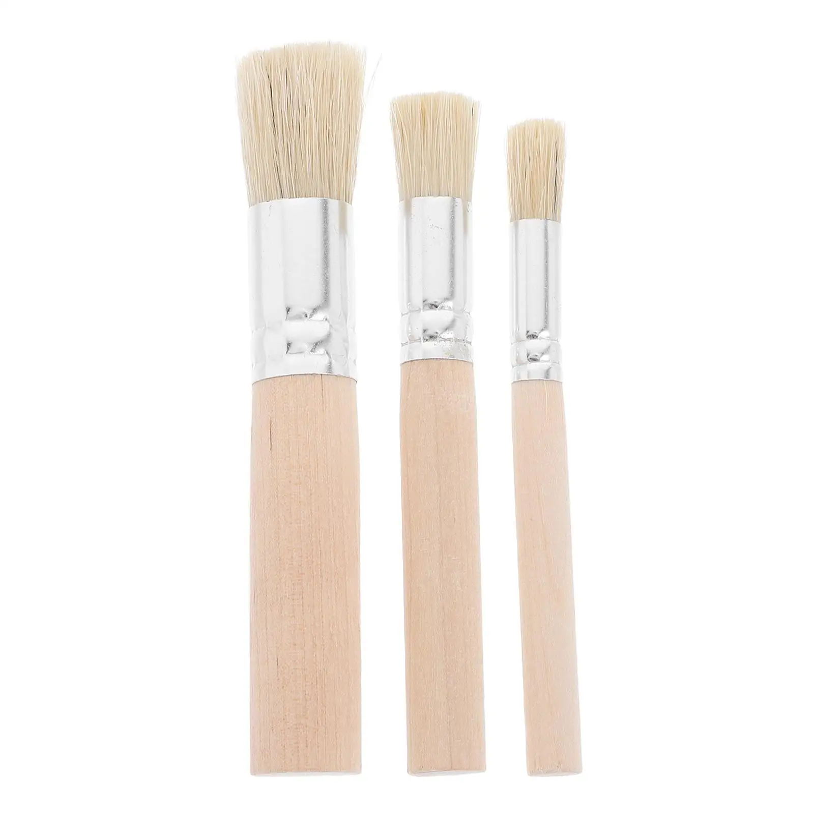 Paint Brush Set Wooden Stencil Chalk Brushes for Acrylic Painting Stenciling Wax