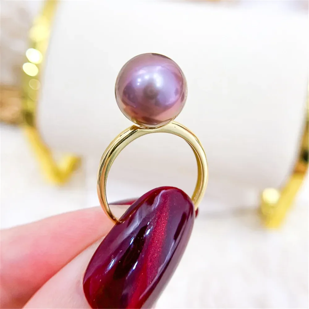 

Solid S925 Sterling Silver Pearl Ring Setting For Women DIY Handmade Adjustable Ring Material Fine Jewelry Accessories SJ003