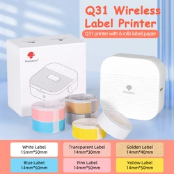Phomemo Q31 Label Maker Machine Mini Pocket Thermal Label Printer Wireless DIY Sticker Label Machine Various Label Paper