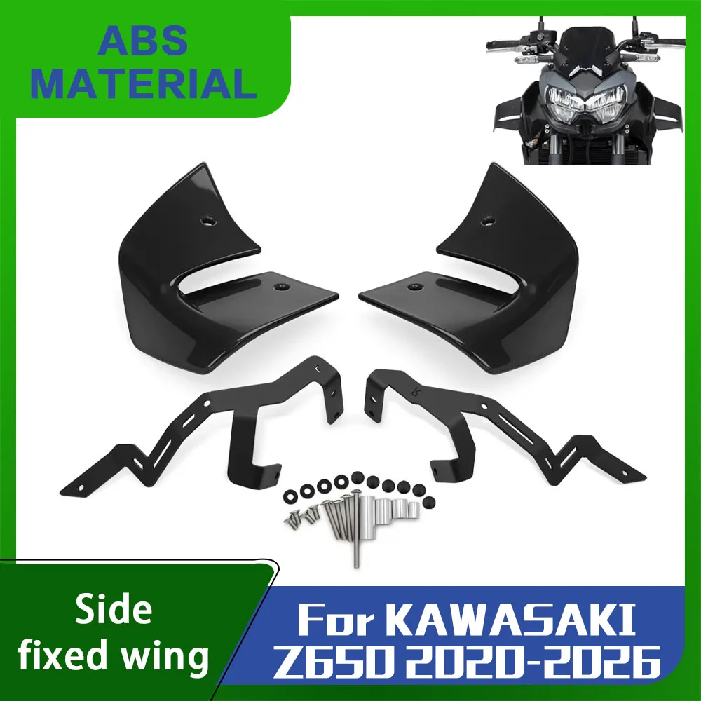 For KAWASAKI Z650 2026 Z 650 2020-2025 2024 2023 Motorcycle fixed wing Deflector Fairing Motorcycle Side Fixed Wing Accessories