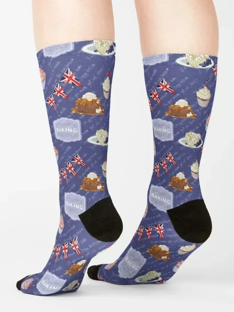 British Bake Show Socks custom sports hockey basketball hiking Socks Ladies Men's