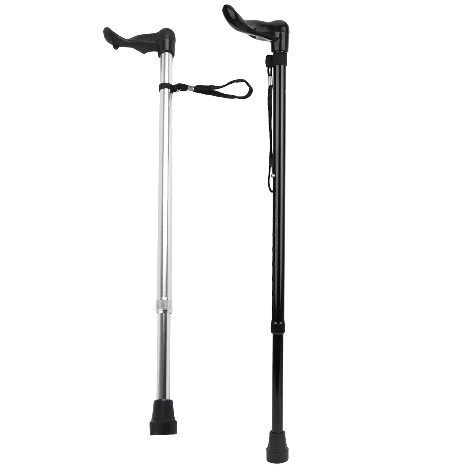 

Walking Stick Crutch Poles Lightweight Anti-skid Simple Cane Aluminium Alloy Camping Travel Mountaineering Hiking