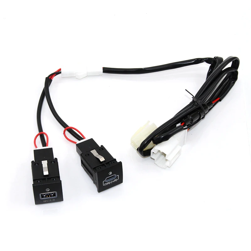 Cargador USB Dual para coche, botón adaptador de teléfono para Volkswagen VW Golf 6 Jetta5 MK5 Scirocco 06-14, PD de carga rápida QC3.0