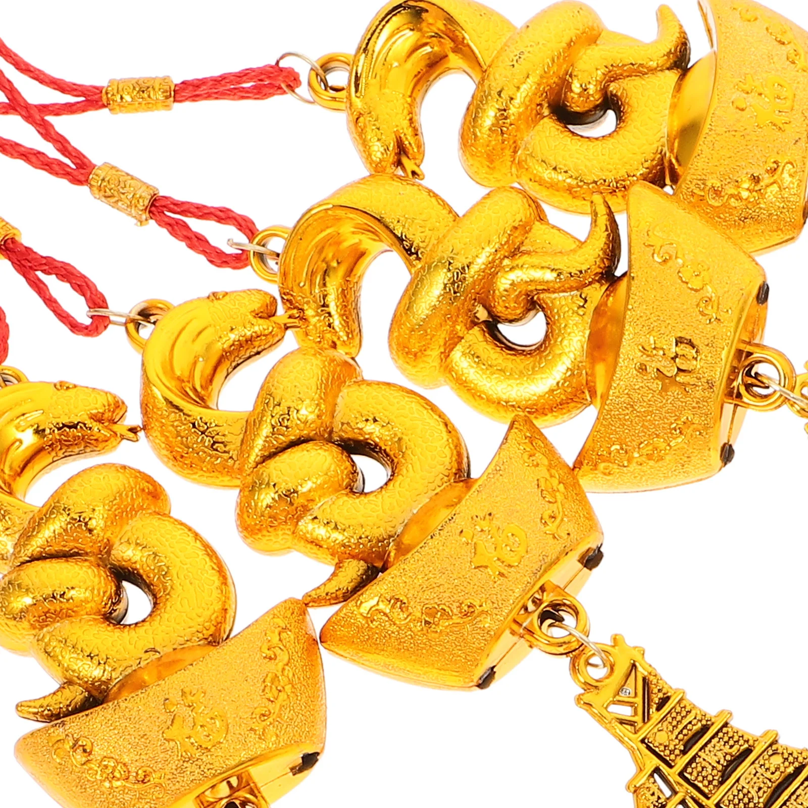 

4pcs Spring Festival Snake Pendant Chinese New Year Hanging Decor For Home Office Car Outdoor Indoor Tassel Ornament