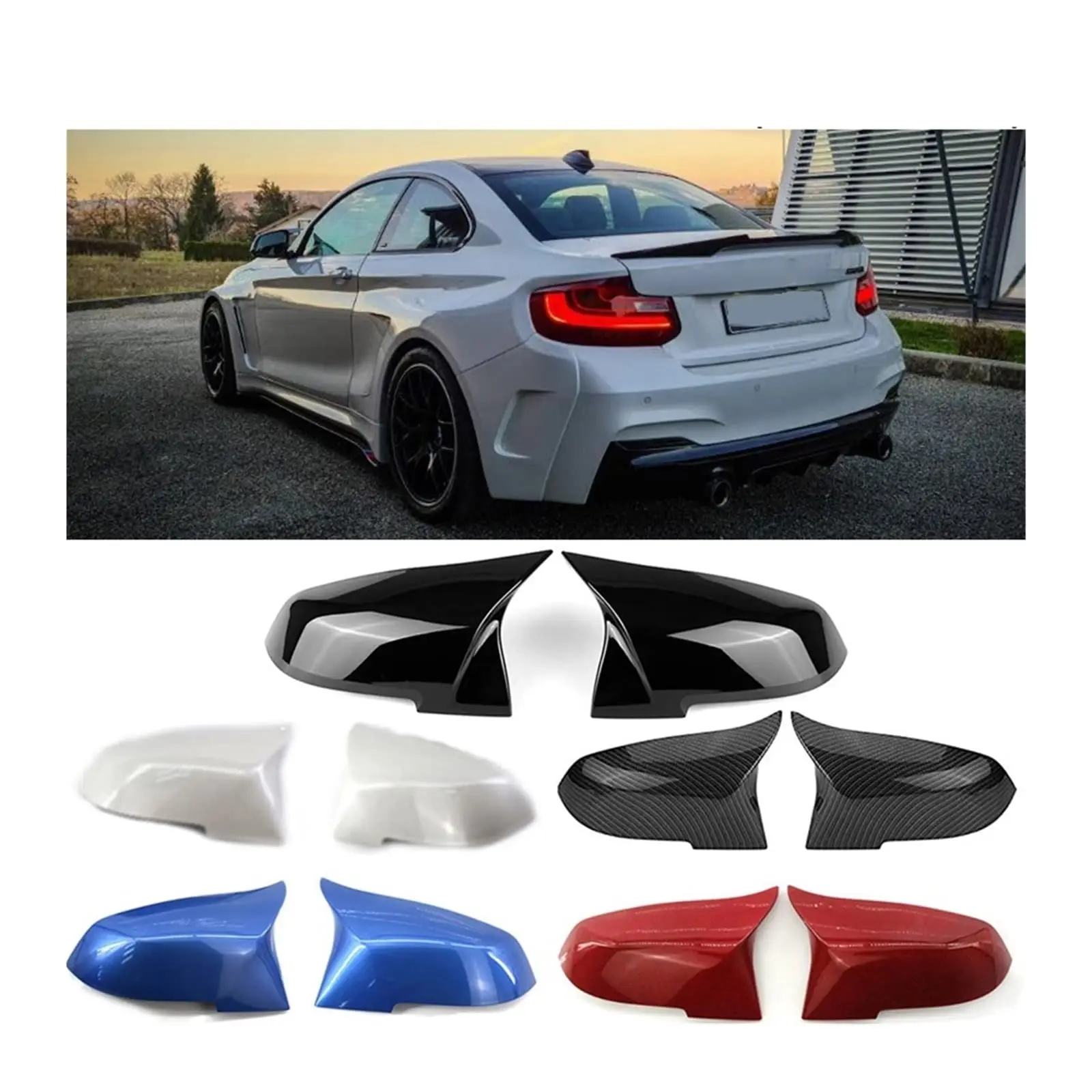 

Carbon Fiber Car Side Exterior Rearview Mirror Cover Trim Cap for BMW 1 2 3 4 Series F20 F30 F35 X1 F30 F31 F32 F33 F36 12-18