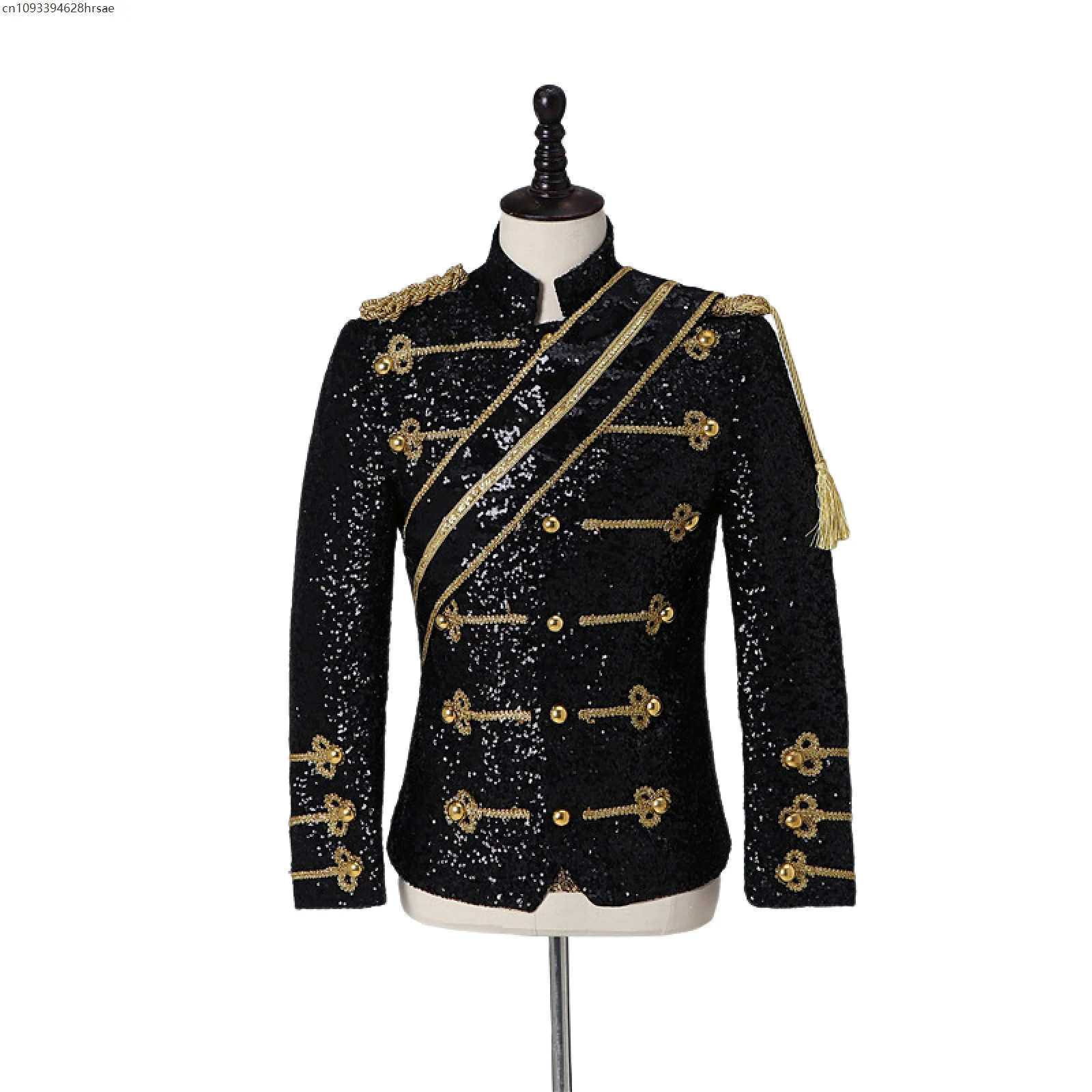

Stage Singer Cosplay Tassel Sequin Costumes Nightclub Bar Male Band Rock Singer Costume Jacket For Men Halloween Party Outfit