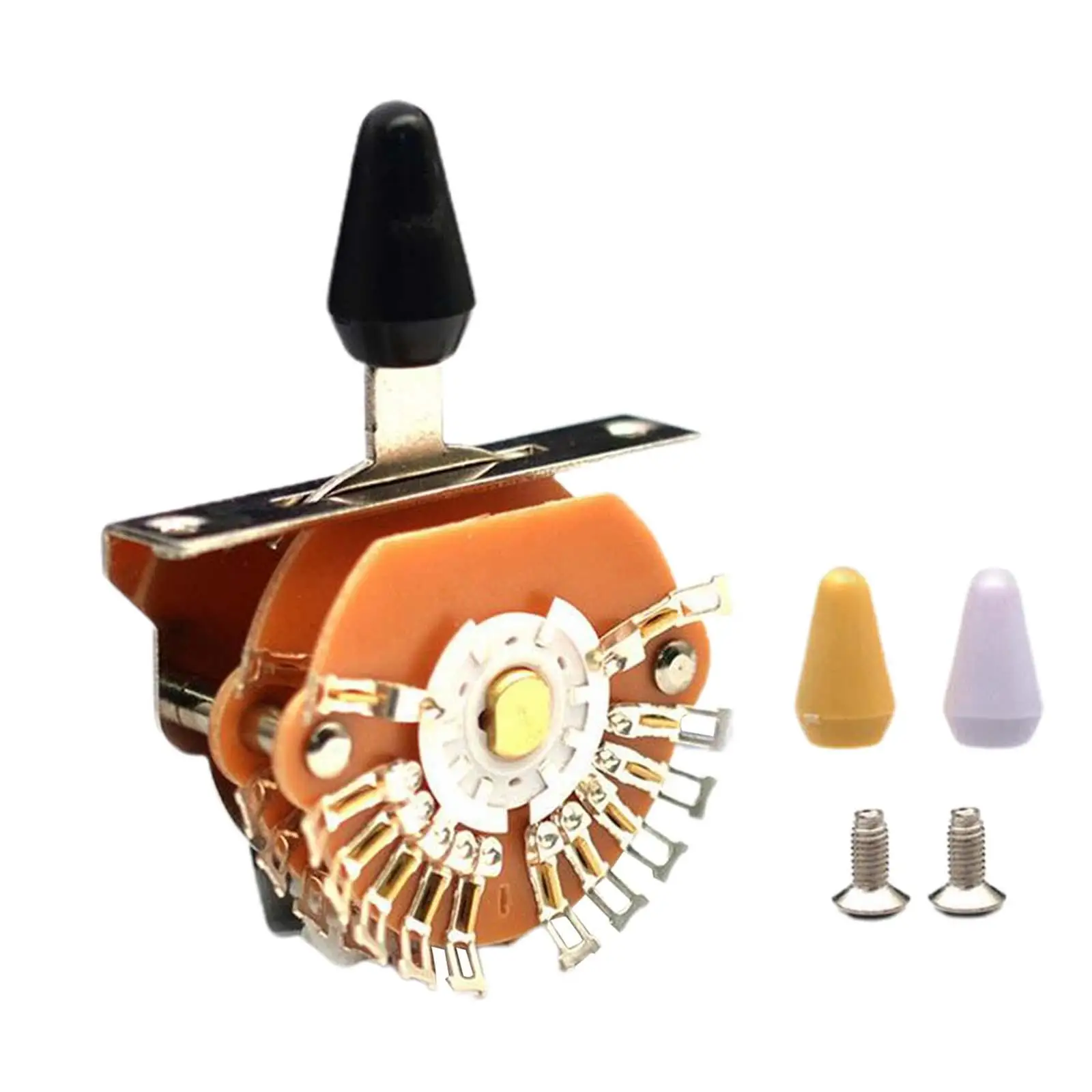 Pickup Selector Switch for Guitar 5 Way Metal Blade Style with Knobs and Tips for Regular Fit