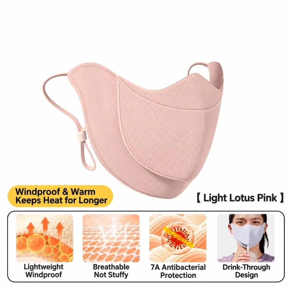 Thickened Flip Mouth Design Warm Face Mask Drinkable Windproof Winter Warm Mask Face Cover Winter