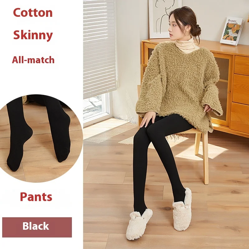 جوارب طويلة للأمومة قطنية قابلة للتعديل ، شريط عمودي ، مبطن ، إصبع دافئ ، قاع سميك ، الخريف والشتاء #6