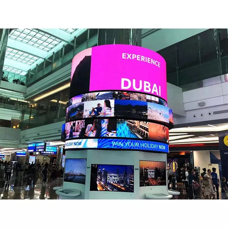 P2.5 2.5mm Soft Flexible Seamless Pantalla Led Ultra Thin Interior Screen Round Advertising Video Wall