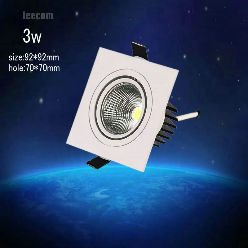 Square Small Spotlights,3W Warm White Aluminium Mini Spot Downlight With Transformer LED Recessed Ceiling Lights Dow