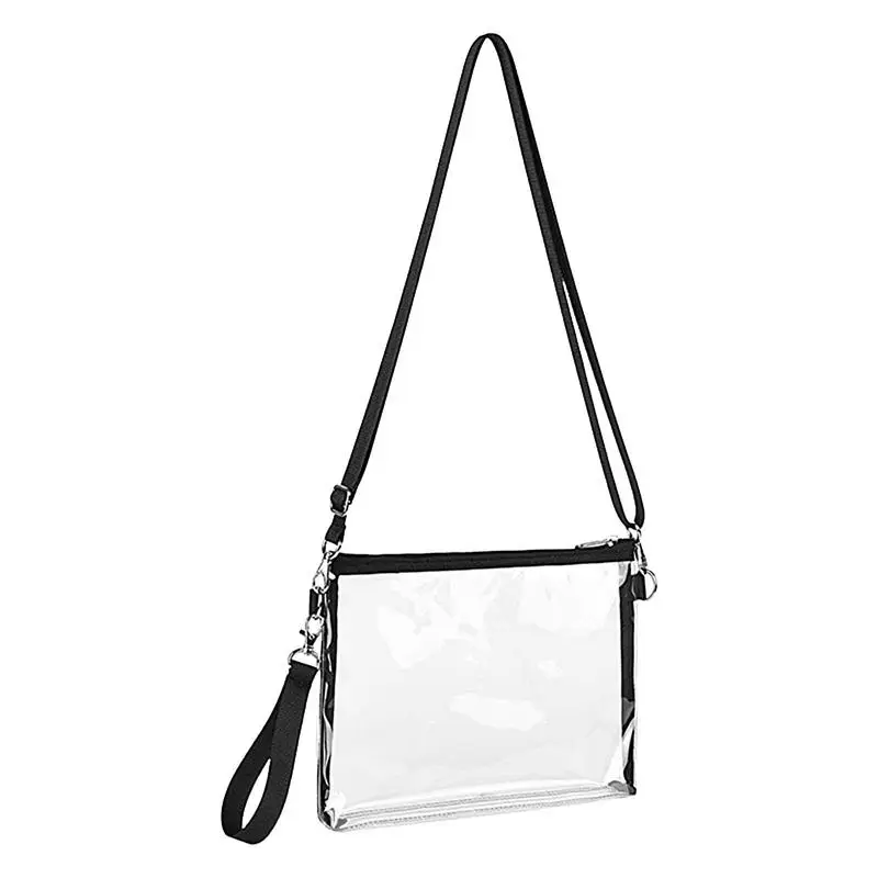 Clear Sling Bag Stadium-Approved Clear Purse Zipper Closure Messenger Shoulder Bag Clear Crossbody Fanny Pack for Concerts