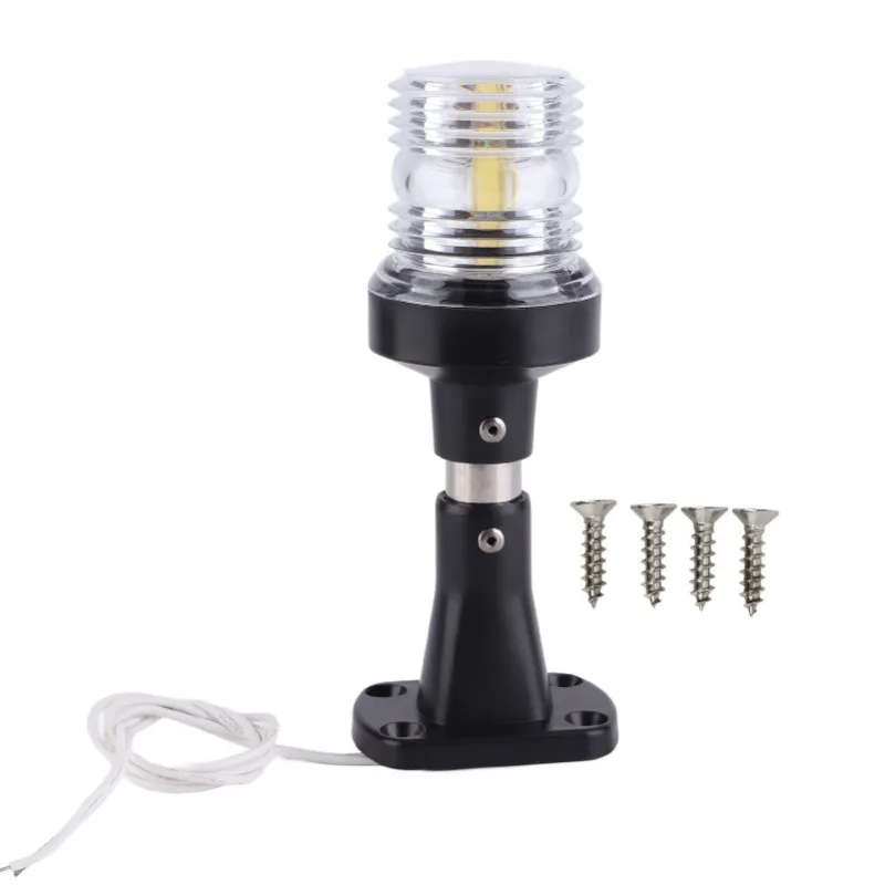 

All-Around Boat Navigation Light - 6in Height, 3W Power, 3NM Visibility, DC12V/24V Compatibility, 5000K 360° Illumination for Ya
