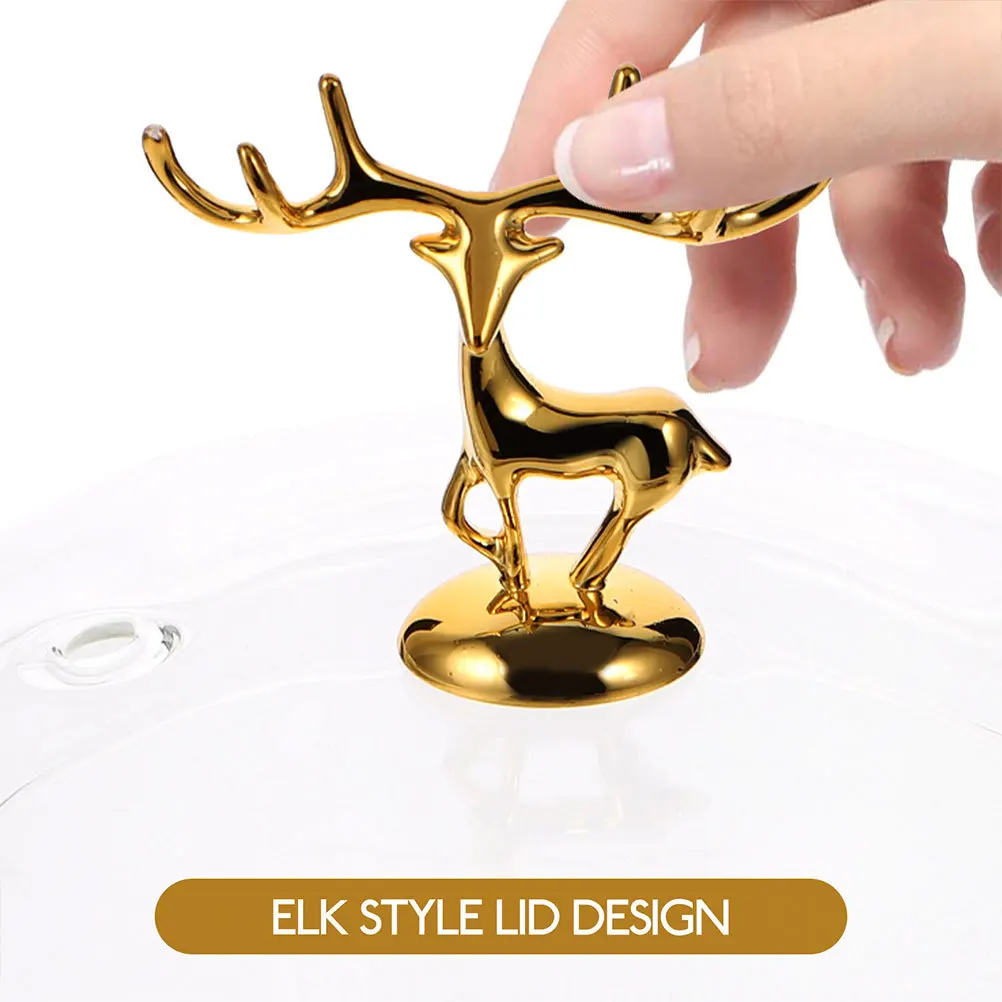 

High Borosilicate Glass Soup Pot Elk Style Lid Ergonomic Handles Heat Resistant Cooking Pot for Home Glass Stew Pots