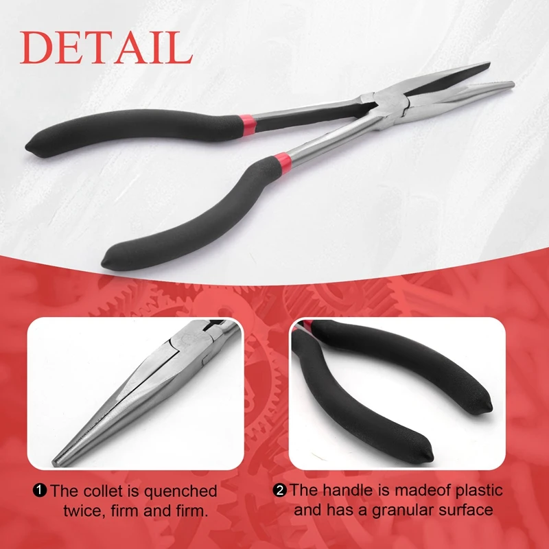 Needle-Nose Pliers 11 Inch Super Long Needle-Nose Pliers With Long Handle Repair Tool 28Cm