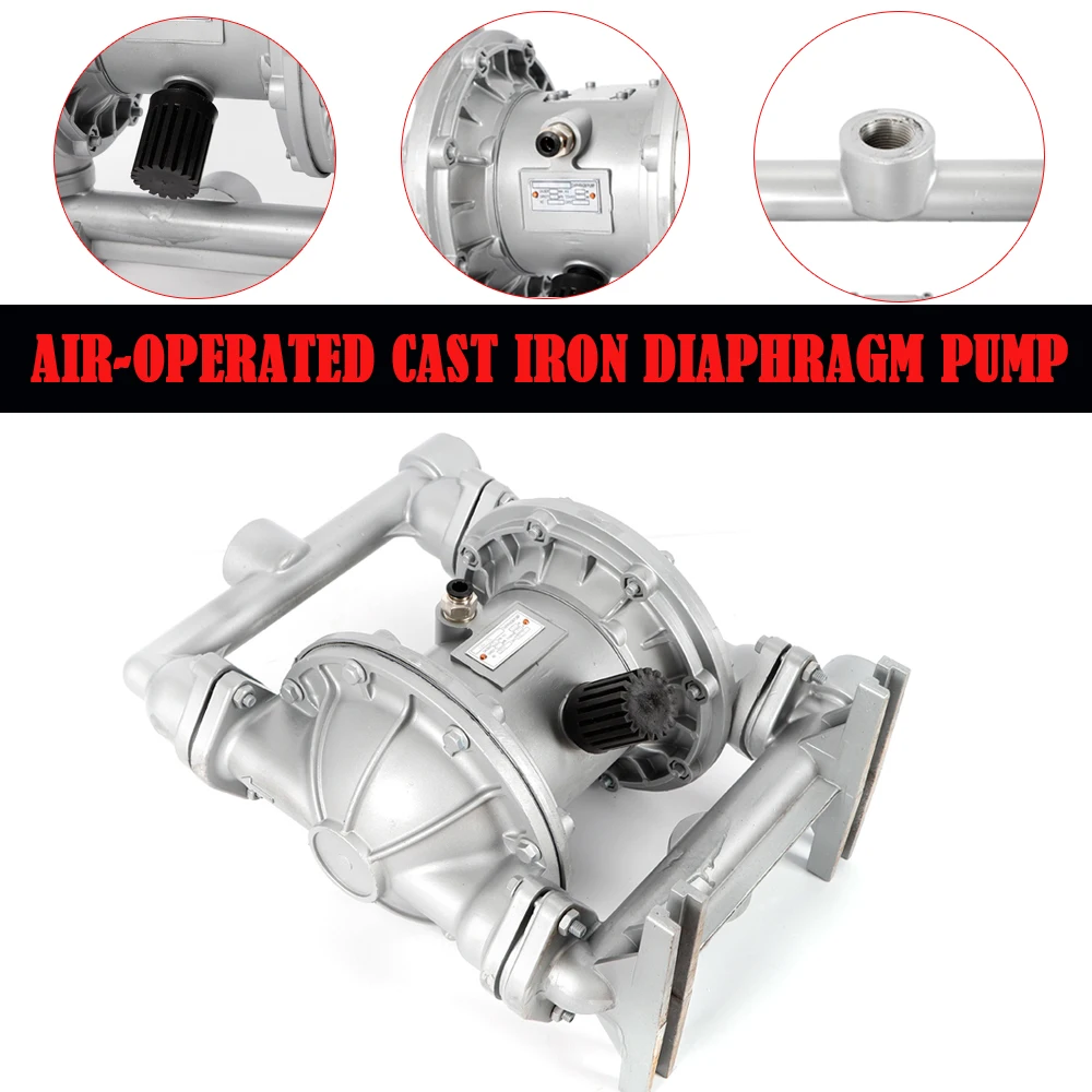 

Air-Operated Double Diaphragm Diaphram Pump 1" Inlet Outlet For Industrial 24GPM Pneumatic Membrane Pump QBK-25L