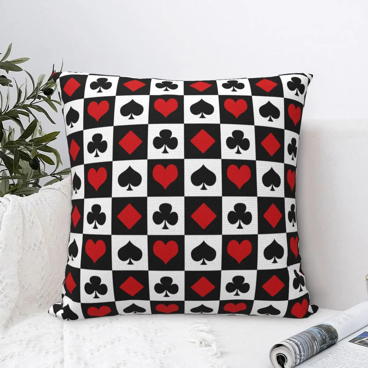

Playing Card Pillowcase Polyester Pillows Cover Cushion Comfort Throw Pillow Sofa Decorative Cushions Used for Home Bedroom