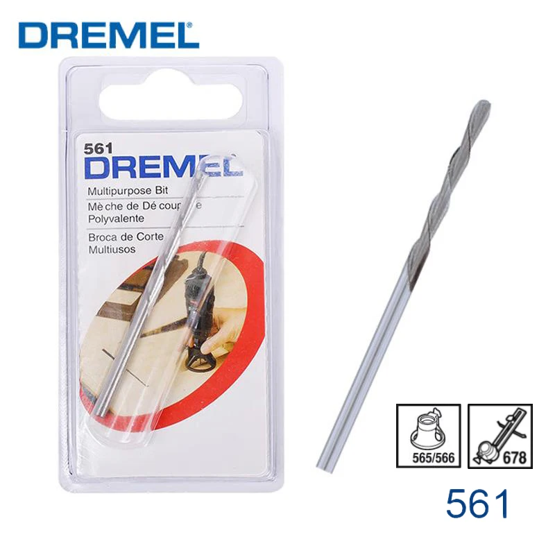 Dremel 561 Multipurpose Bit Spiral Cutting Drilling Bits for Wood Plastic Fibreglass Gypsum Cardboard Rotary Tool Accessories