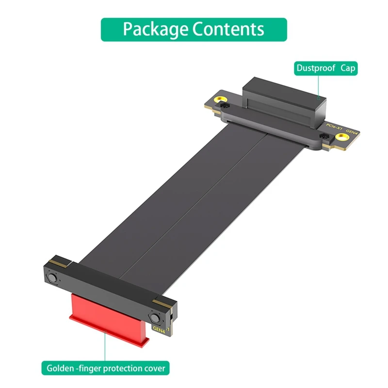 Top-PCI-E PCI Express 4.0 1X Extension Cable ( Dual Vertical 90 Degree Direction)