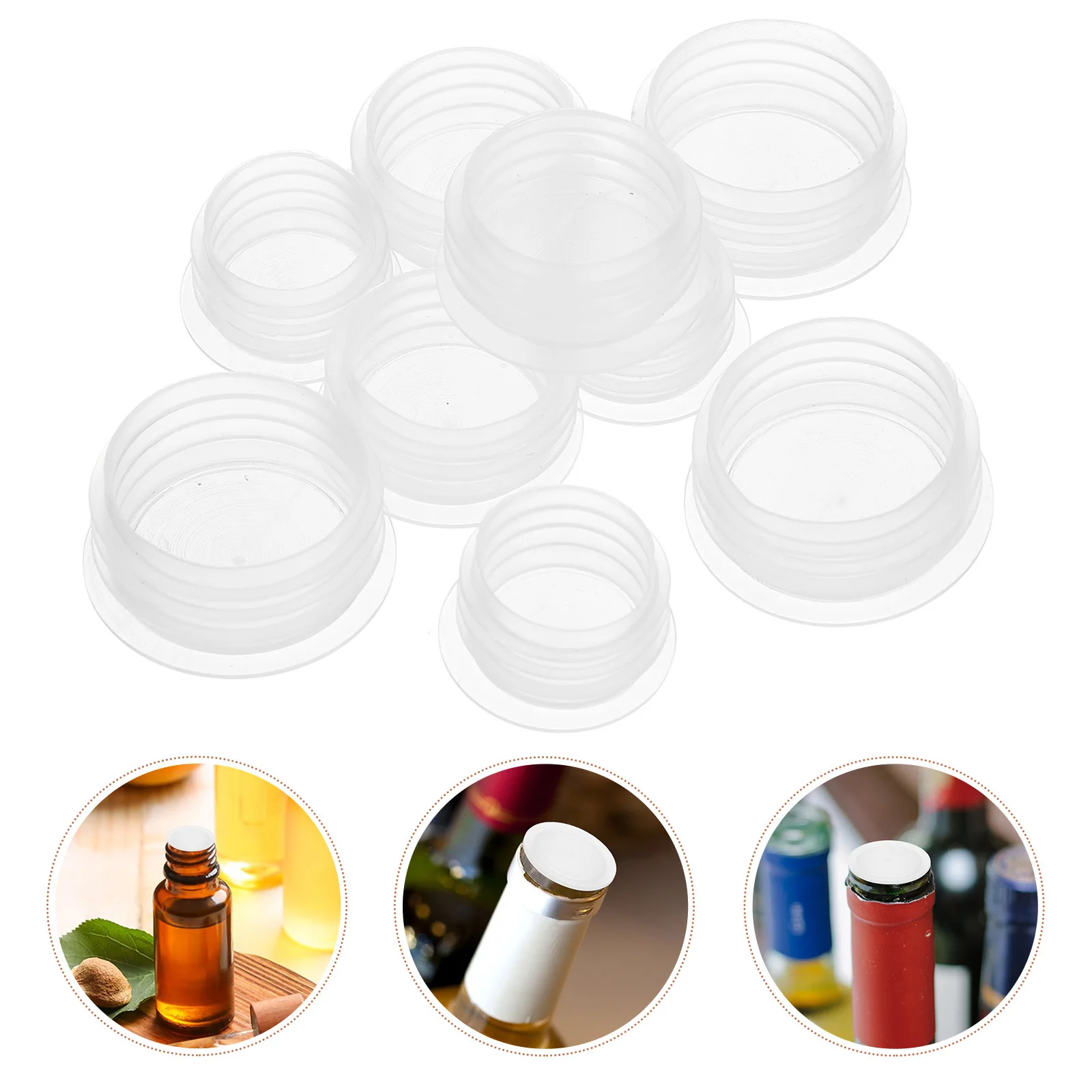 

150Pcs Plastic Bottle Caps Reusable Sealing Lids for Glass Jars Leak Proof Jar Covers Dried Fruit Tea Storage Supplies