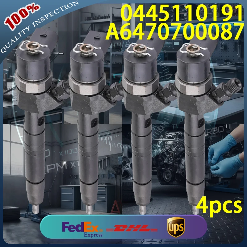 

0445110191 Common Rail Diesel Injector A6470700087 for Mercedes-Benz Vito Viano W639 2.2CDI Diesel Engine 4pcs