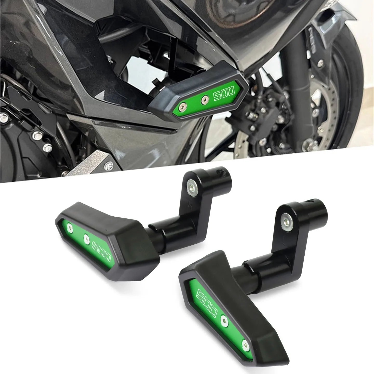

Motorcycle Falling Protection Frame Slider Fairing Guard Anti Crash Pad Protector Fit For Ninja 500 Z500 SE NINJA500 2024-2025