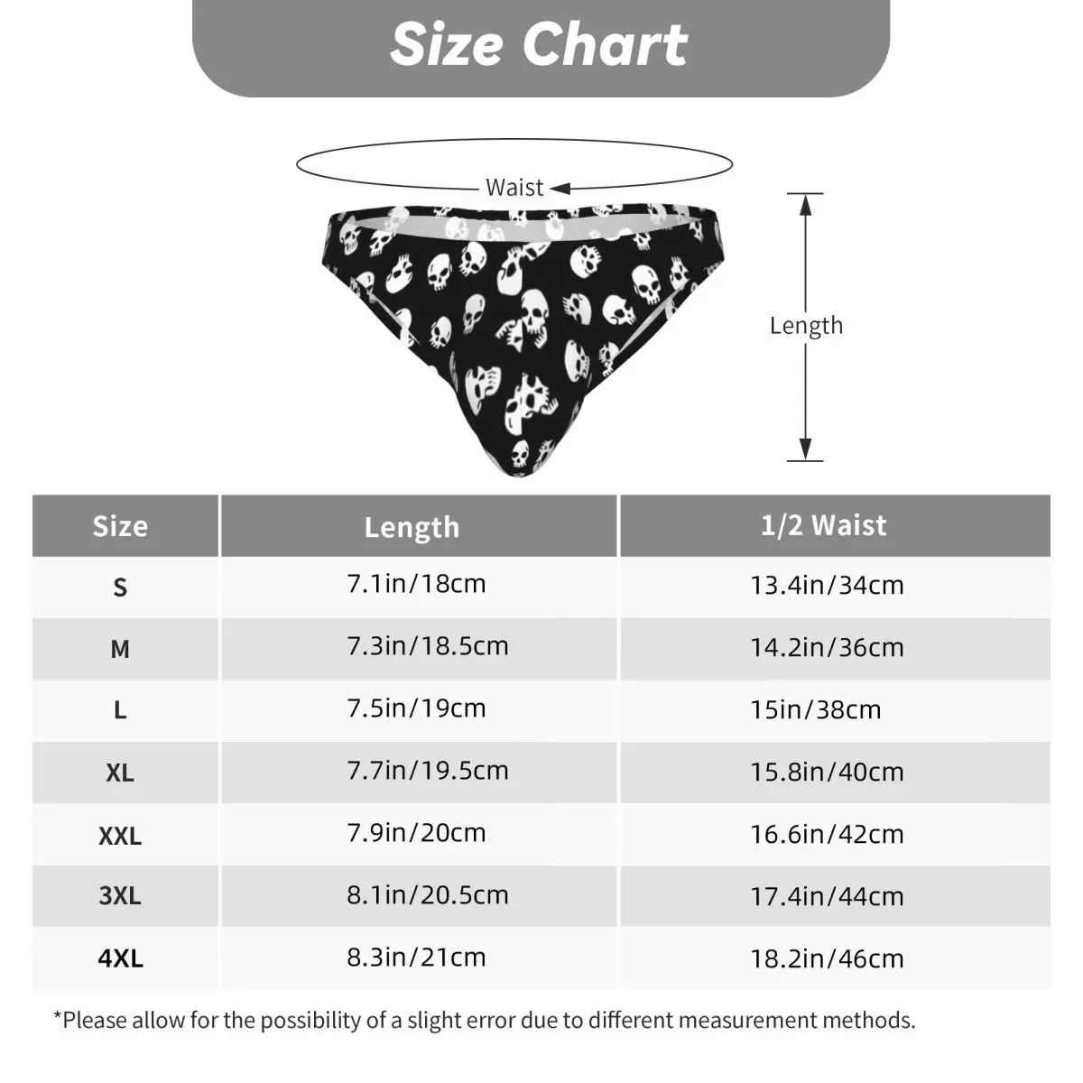 Men's Sexy Briefs Breathable Bikini Geometric Cool Halloween Skulls Men Underpants Low Cut Man Underwear Panties - view 6