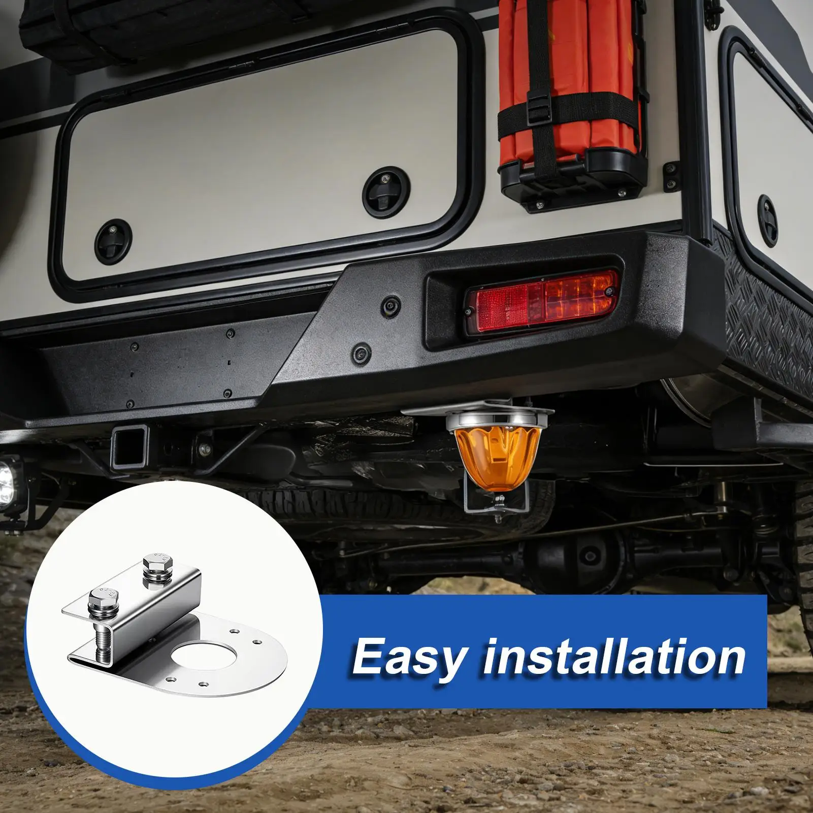 Signal Light Bracket Clamp Mount No Drilling Vehicle Accessories 2-Piece 90 Degree Angled Light Bracket For Truck Semi-Truck SUV