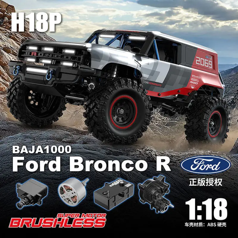 Sell Well MJX H18P 1:18 Scale Ford Bronco Brushless 4wd Remote Control Off Road Climbing Crawler All Terrain Vehicle