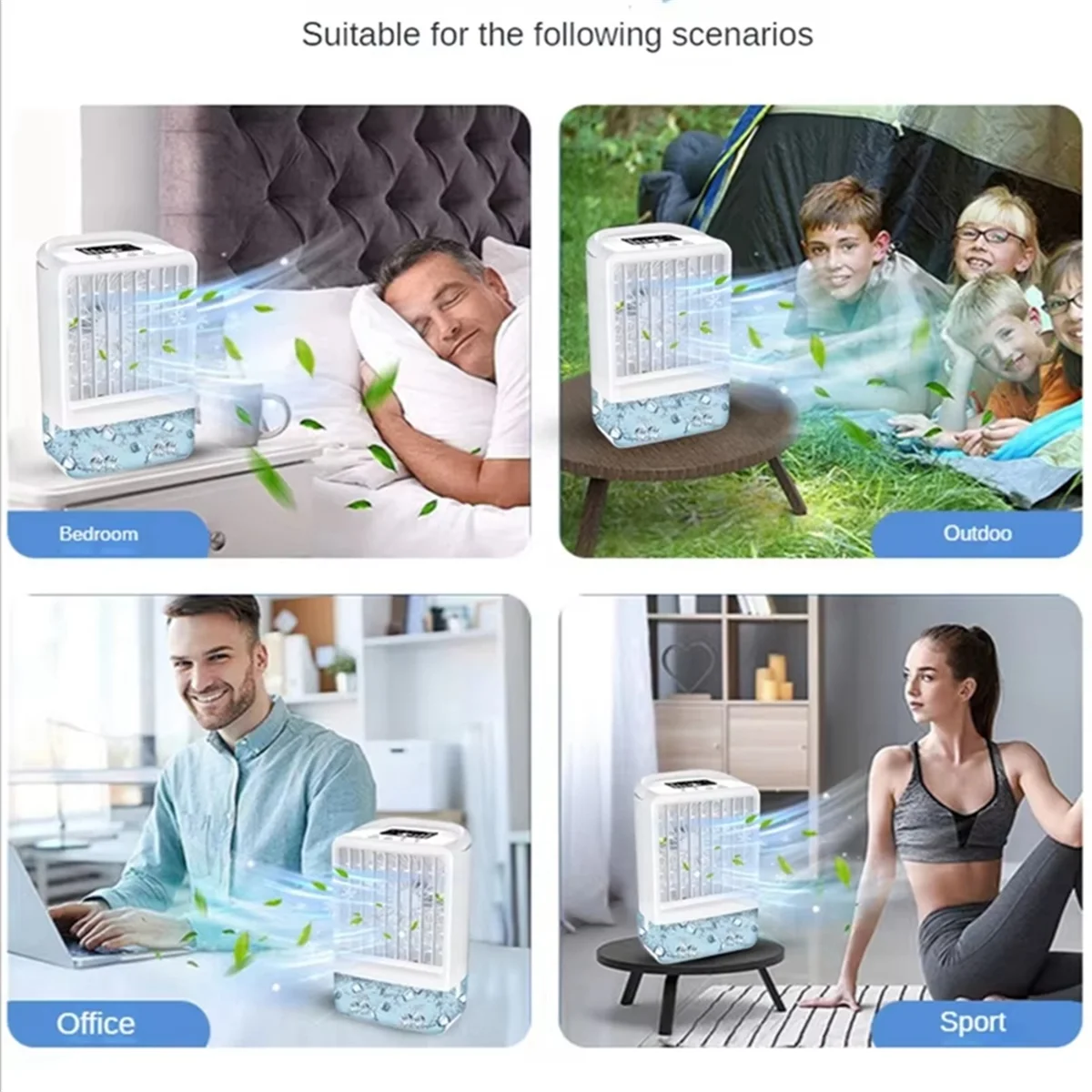 مروحة تكييف الهواء، مبرد الهواء المحمول، مروحة صامتة صغيرة، مروحة تكييف الهواء أ