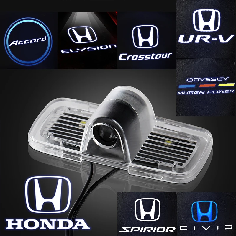 

2pcs Car Door Welcome Light Auto Accessories For Honda Accord Odyssey Elysion CR-Z Insight Civic Hybrid Spirior Crown Road UR-V