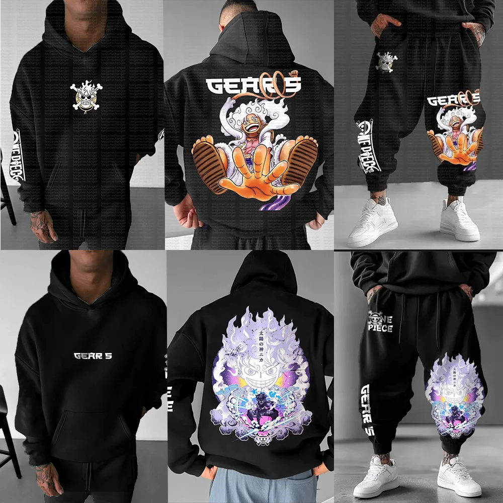 

Стильный цельный пуловер с капюшоном и брюки, дышащий комплект с капюшоном для модного повседневного использования, спортивной одежды и модного спорта.