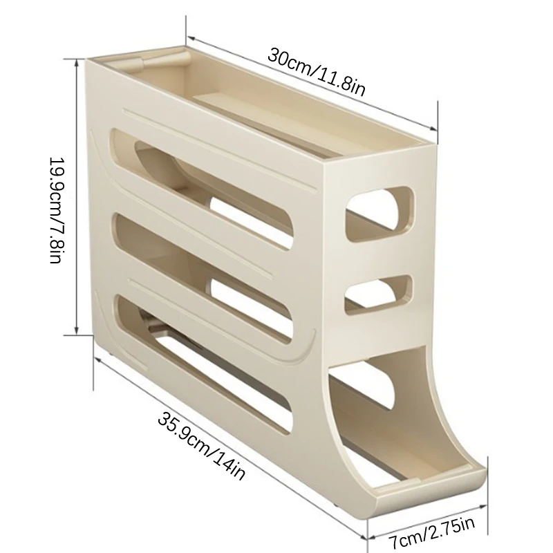 Four-Layer Dedicated Egg Carton Egg Rolling Egg Storage Box Refrigerator Egg Storage Box Kitchen Egg Box Storage Egg Box