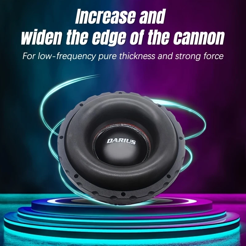 8-inch/10 inch/12 inch high-power car subwoofer - single or double coil design, Cannon edge, 500W RMS power processing capabilit