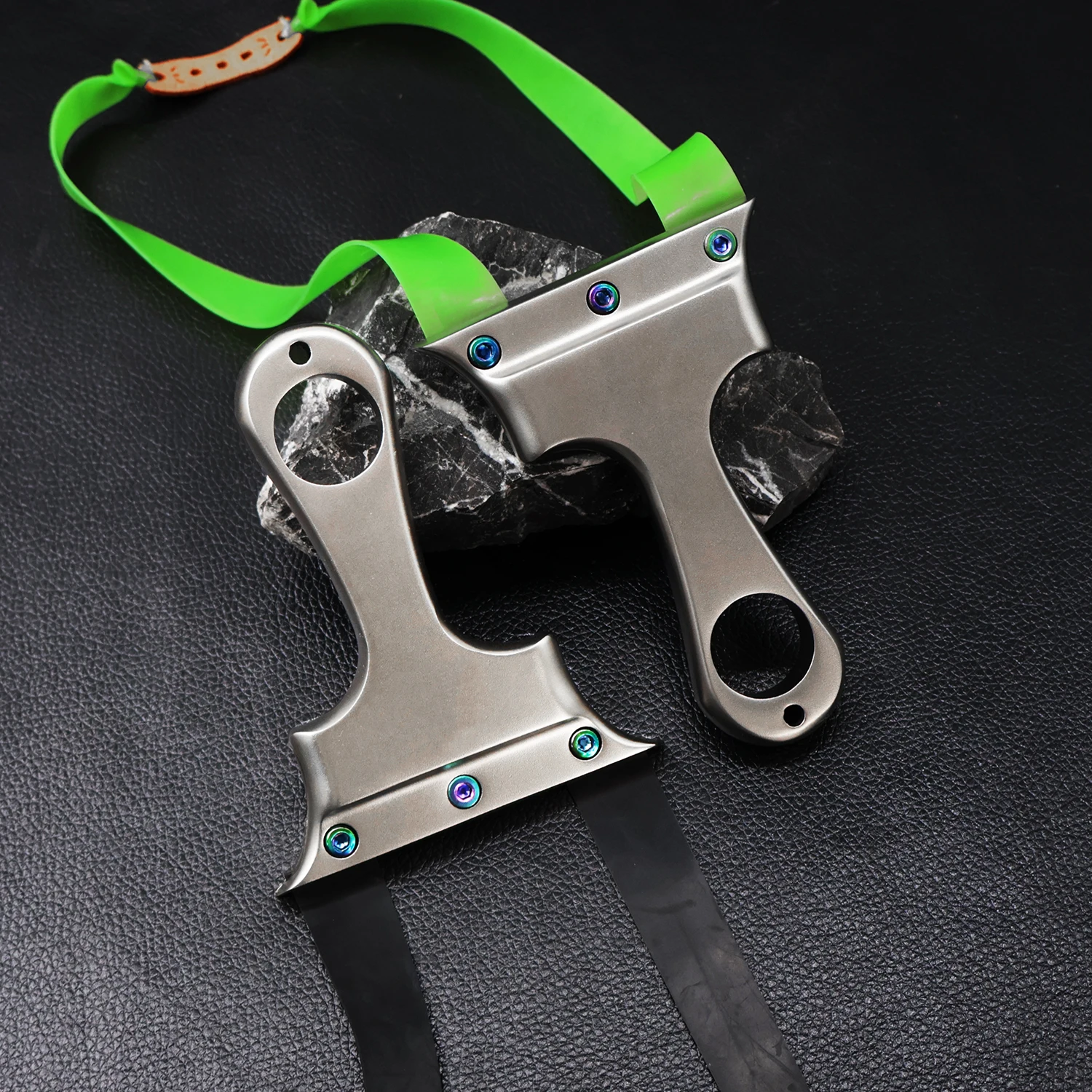 

High Quality Flat Top Slingshot Full Metal Stainless Steel Professional Grade Shooting Slingshot For Advanced Shooters