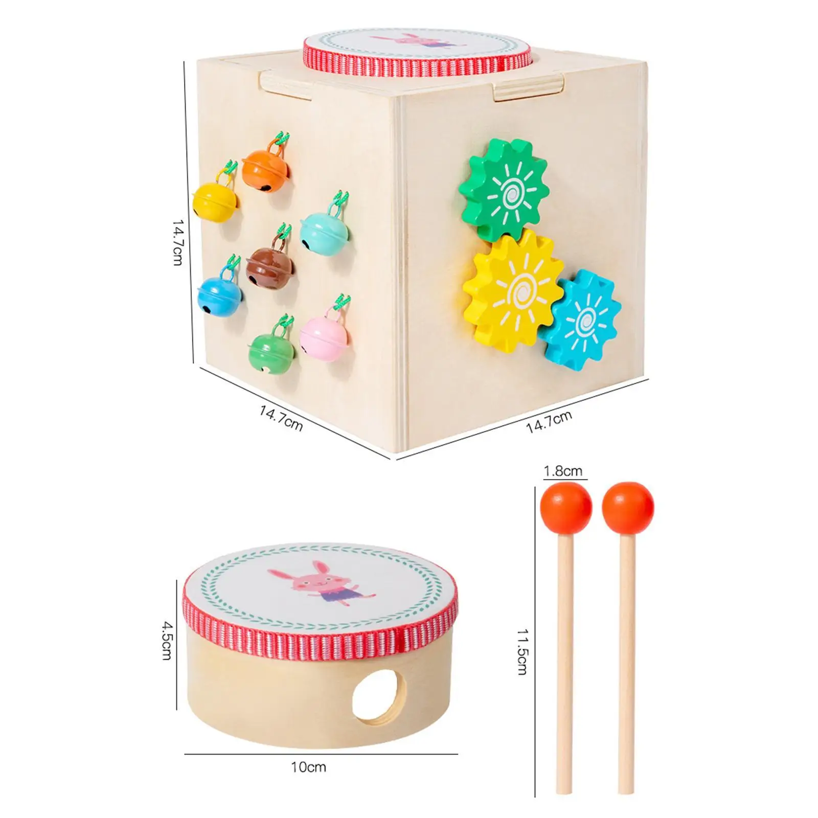 Atividade Cubo Drum Set para Meninos e Meninas, Instrumento de Percussão, Educational Learning Toy, Birthday Gift, Ritmo, Baby Music