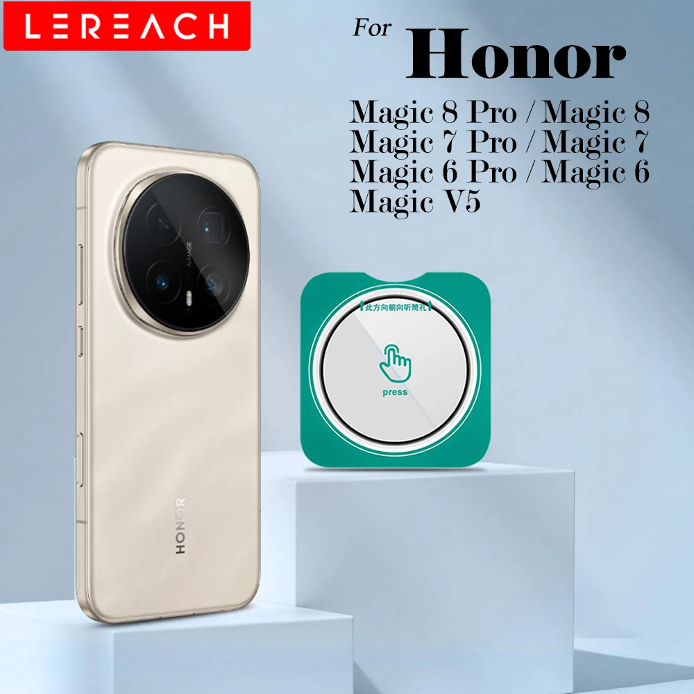 Lereach pour Honor Magic 8 Pro 7 Pro 6 Pro Magic V5 [Cadre auto-justifiant] Protection d'objectif d'appareil photo en verre trempé anti-rayures